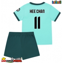 Camisa de Futebol Wolves Hee-chan Hwang #11 Equipamento Secundário Infantil 2025-26 Manga Curta (+ Calças curtas)